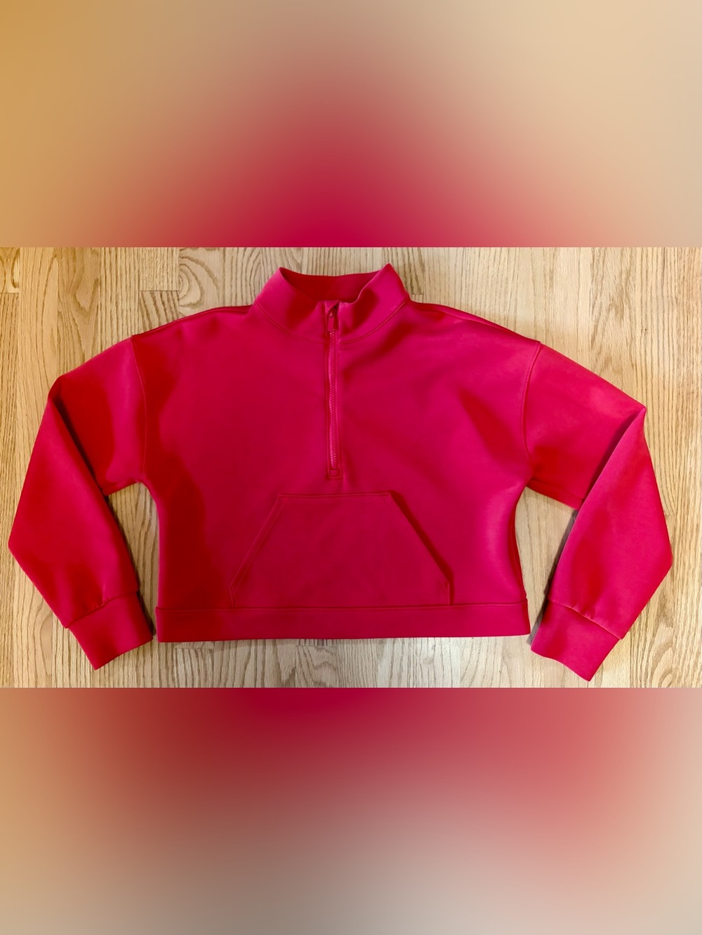 All in motion girls airy sleek zippered pullover sweatshirt red xxl 16 18